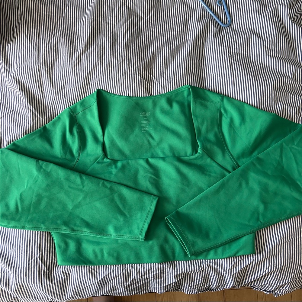 Girlfriend Collective Green Crop Top